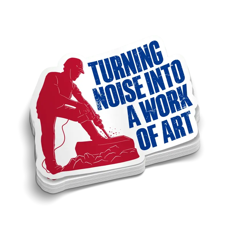 Noise Into Art - Hard Hat Decal