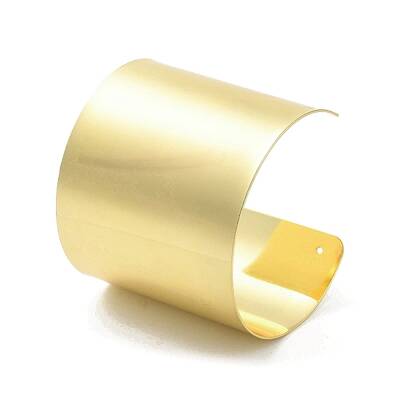 Brass Plain Wide Cuff Bangles