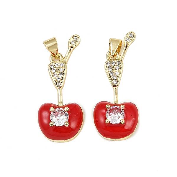 Brass Micro Pave Cubic Zirconia Pendants