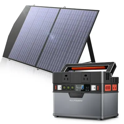 ALLPOWERS S300 Portable Power Station 300W 288Wh S300+SP027 100W Solar Panel