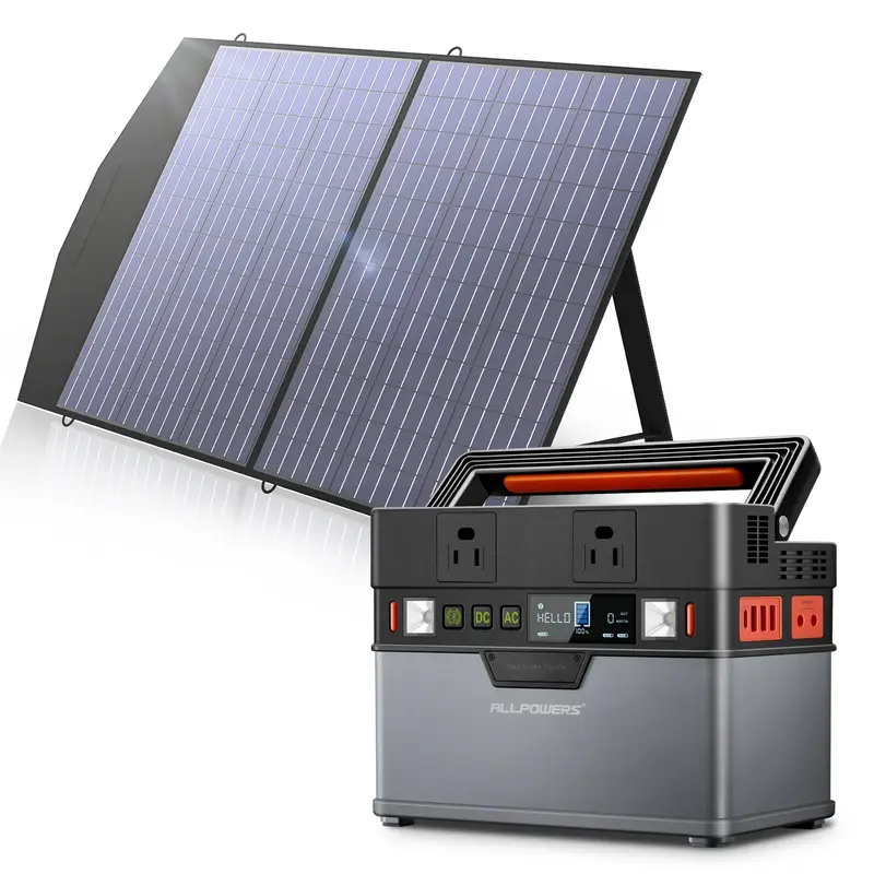 ALLPOWERS S300 Portable Power Station 300W 288Wh S300+SP027 100W Solar Panel
