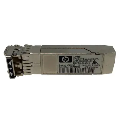AJ716B HP B-Series 8Gb/s 8GBase-SR Multi-Mode Fibre 850nm 300m Fibre Channel Duplex LC Connector SFP+ Transceiver Module