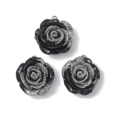 304 Stainless Steel & Opaque Resin Pendants