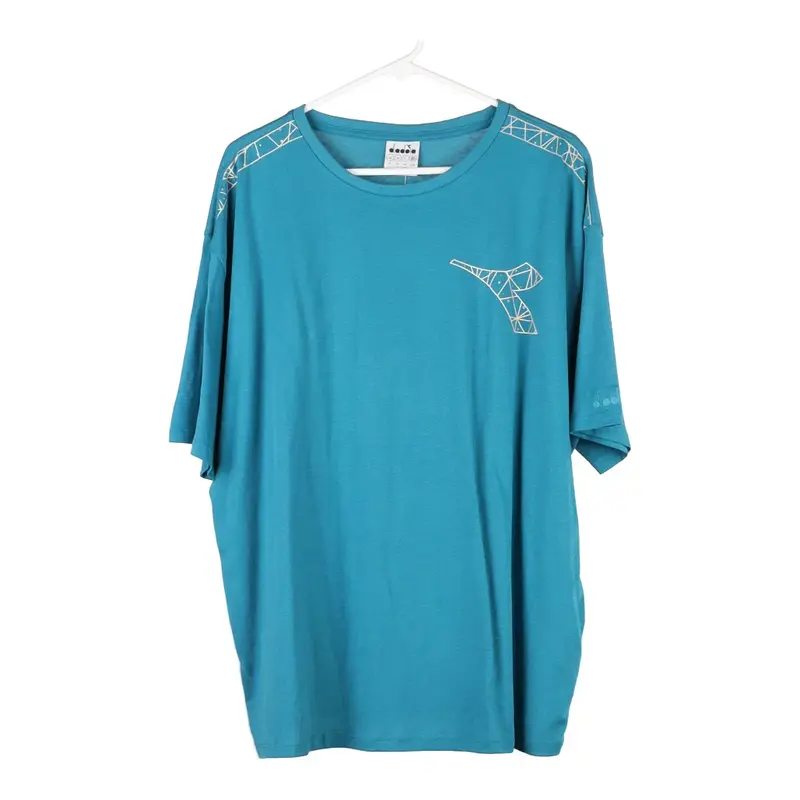 Diadora T-Shirt - XL Blue Cotton Blend