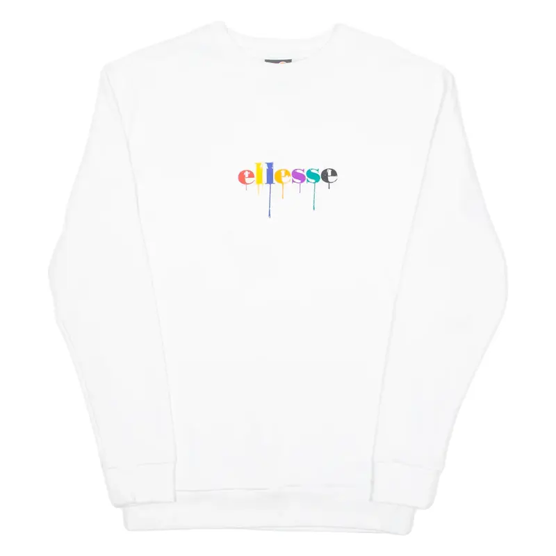 ELLESSE Mens Sweatshirt White Crew Neck S