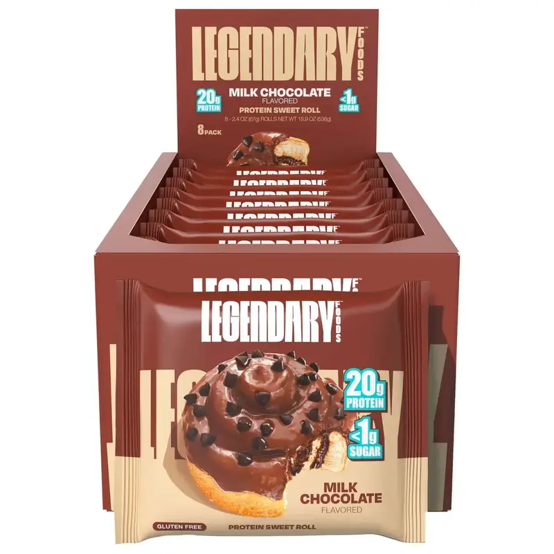 Legendary Chocolate Protein Sweet Roll - 20g Protein, 5g Net Weight, Chocolate Flavor, Snack & Dessert
