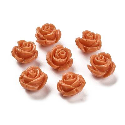 Synthetic Coral Carved Beads