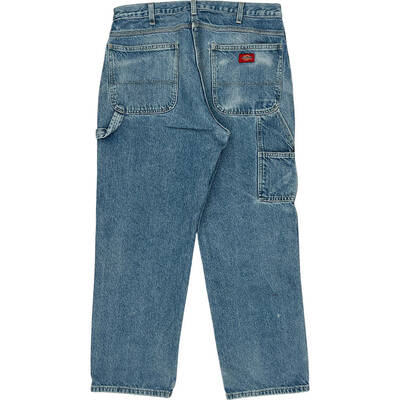 Dickies Relaxed Fit Jeans - 34W 28L - Blue Cotton