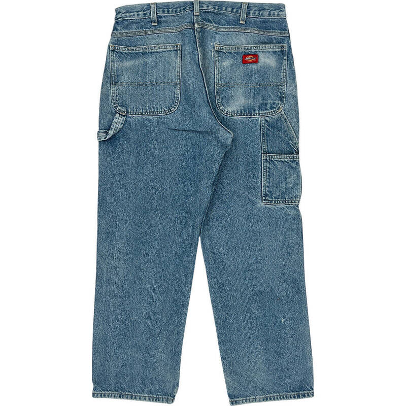Dickies Relaxed Fit Jeans - 34W 28L - Blue Cotton