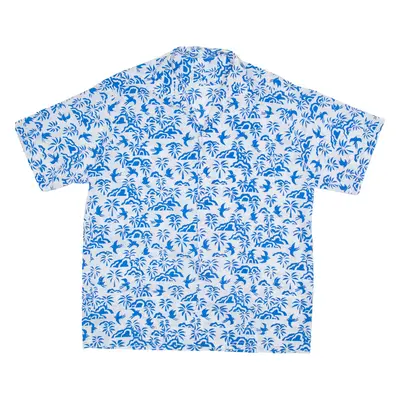 Mens Shirt White Floral M