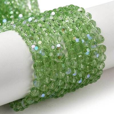 Electroplate Transparent Glass Beads Strands