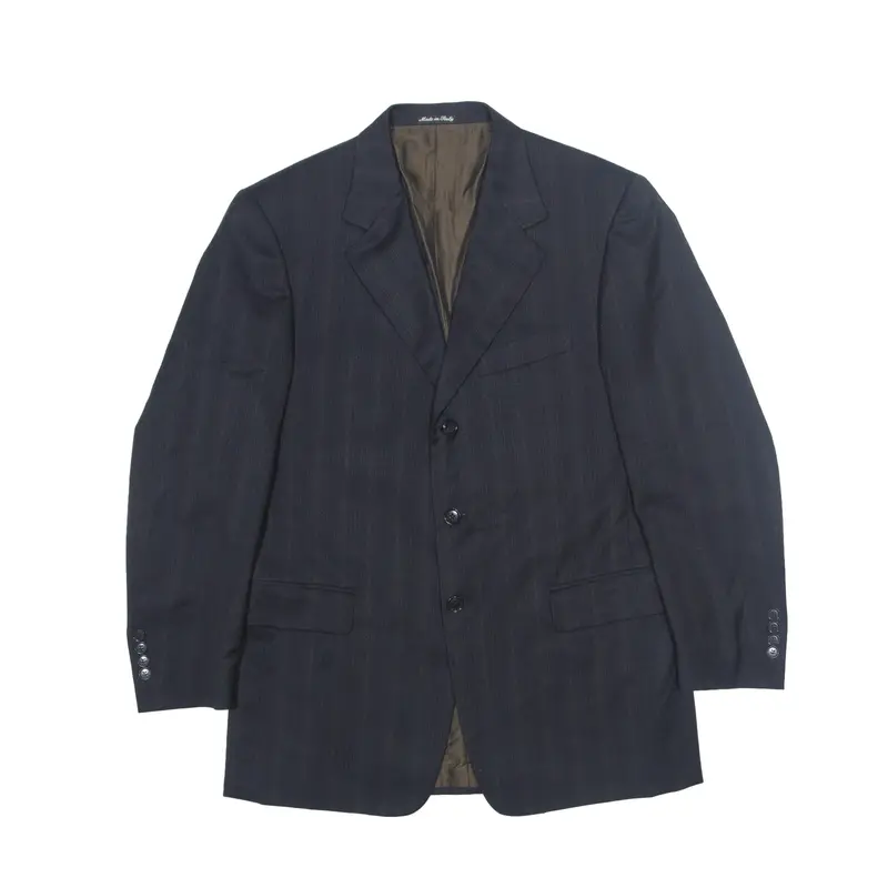 PAL ZILERI PFAUEN Blazer Jacket Blue Wool Striped Mens L