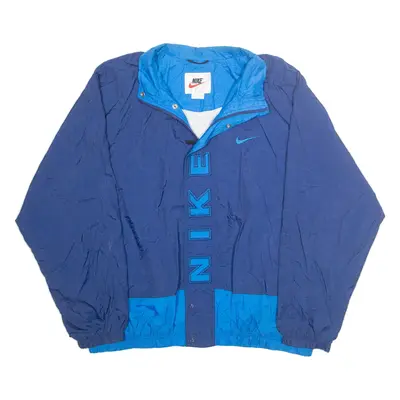 NIKE Mens Shell Jacket Blue Nylon 2XL