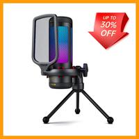 TONOR TC310 Cardioid Condenser USB Microphone, Adjustable RGB Lighting, Light/Brightness Control, for Gaming, Live Streaming,...