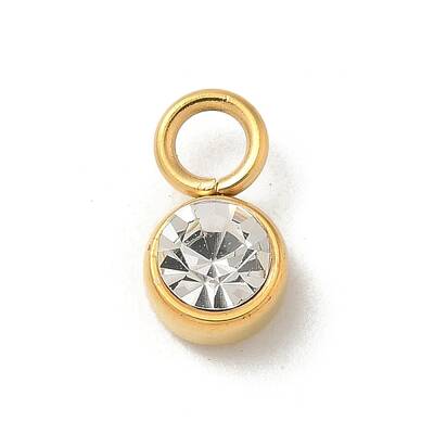 Ion Plating(IP) 304 Stainless Steel with Rhinestone Charms