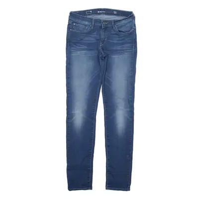 LEVI'S Mid Rise Jeans Blue Denim Slim Skinny Stone Wash Womens W28 L32