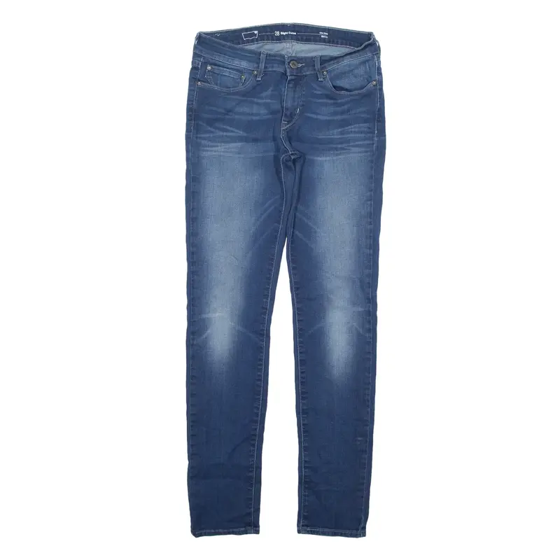 LEVI'S Mid Rise Jeans Blue Denim Slim Skinny Stone Wash Womens W28 L32