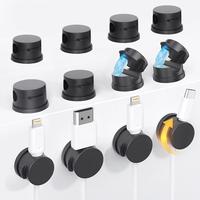 12 Pack Magnetic Cord Organizer, Cable Management Holder Adhesive For Hide or Organize USB Charger Cable on Bedside Tables, W...