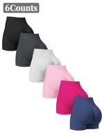 Women's Solid Sports Shorts, Workout Clothes Women, Breathable Comfortable High Stretch Yoga Shorts, Gym Clothes, Legging Fit...