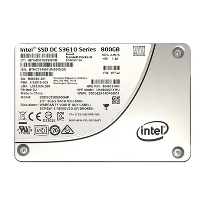 HP 804612-003 | 800GB Multi-Level Cell SATA 6Gb/s Hot Swappable Mixed Use-2 SFF 2.5-Inch Solid State Drive for ProLiant Serve...