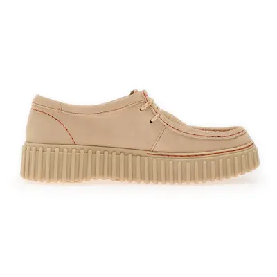 Clarks Torhill Bee Suede Women's Lace Up Shoes - Ecru - Size:US 6.5 Women
