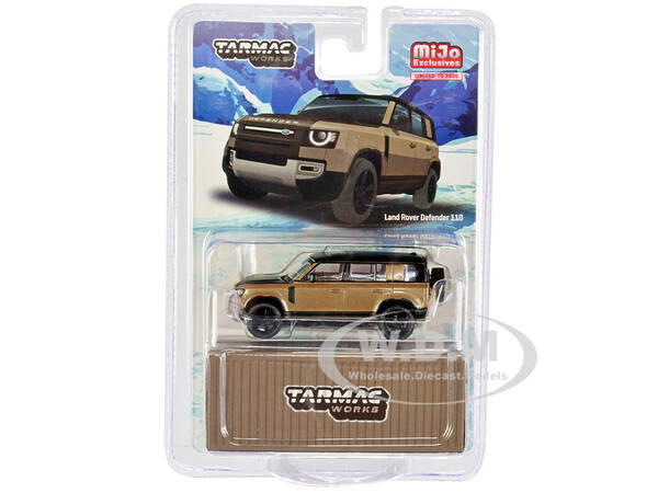 Land Rover Defender 110 Brown Metallic and Black Limited Edition to 3600 pieces Worldwide 1/64 Diecast Model Car by Tarmac Wo...