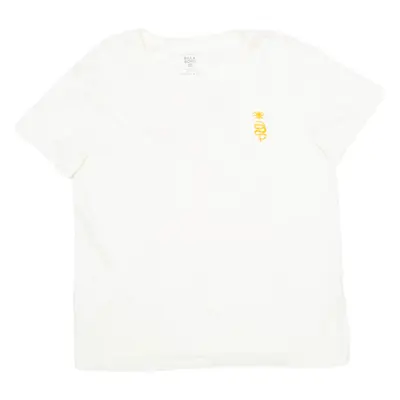 BILLABONG Womens T-Shirt Cream L