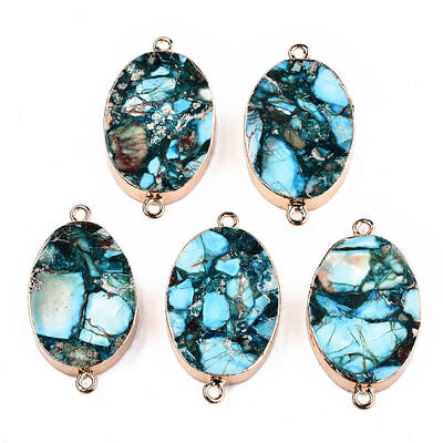 Synthetic Turquoise Links Connectors