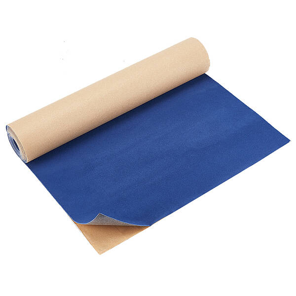BENECREAT 15.7 x 118inch Marine Blue Self Adhesive Velvet Flocking Sheet Velvet Fabric Roll Drawer Liner for Jewelry Box Deco...