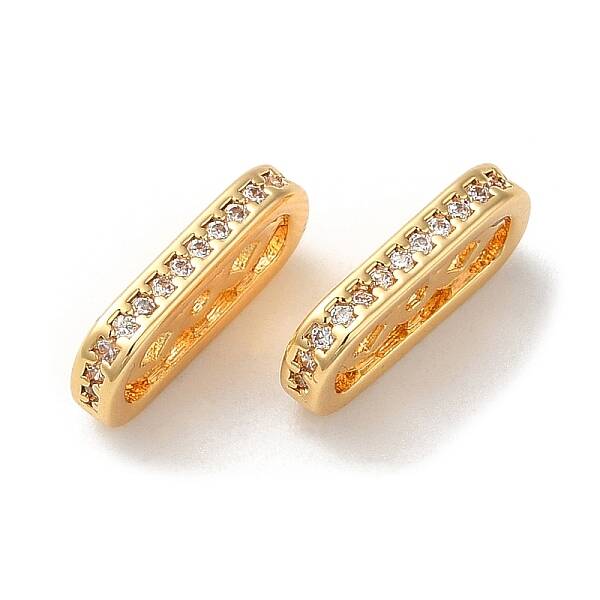 Brass Micro Pave Cubic Zirconia Multi-Strand Links