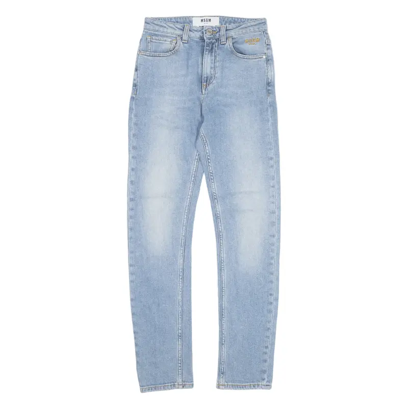 MSGM Jeans Blue Denim Slim Straight Womens W24 L27