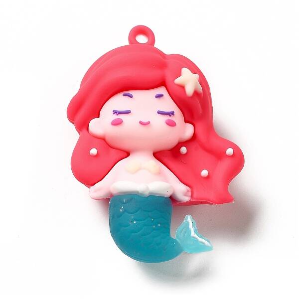 Mermaid Shape PVC Pendants