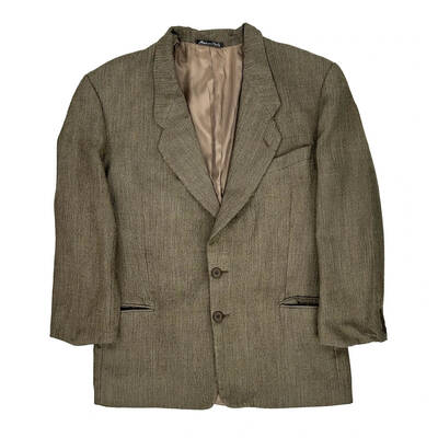 Made In Italy Giorgio Armani Blazer - Medium Beige Wool Blend
