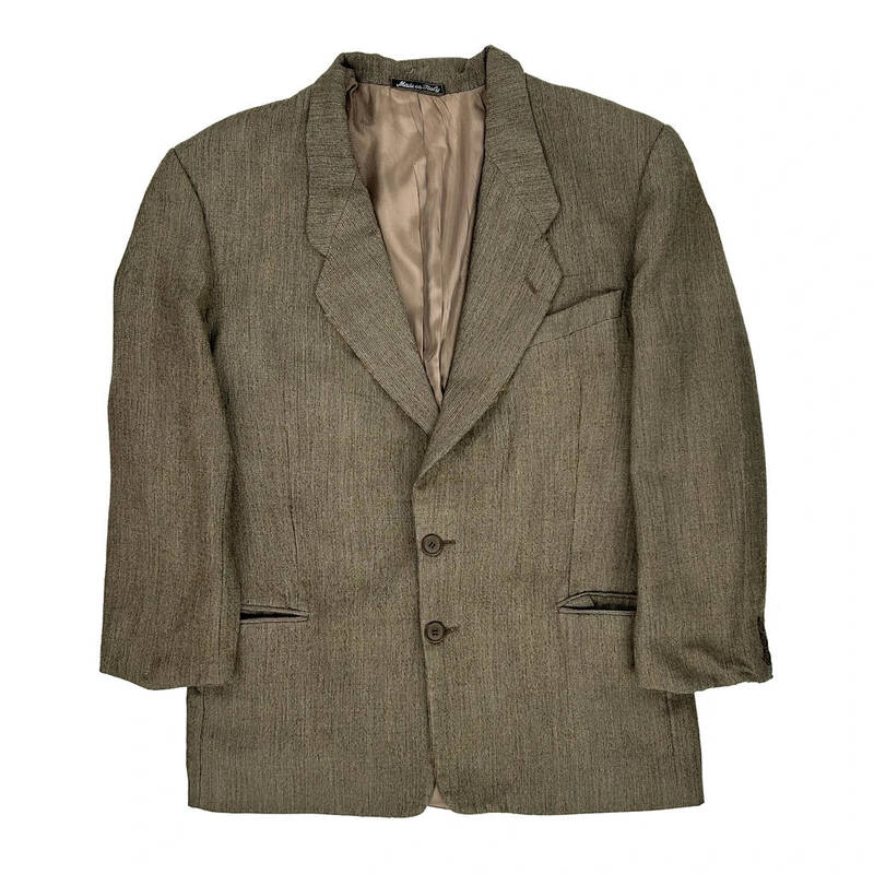 Made In Italy Giorgio Armani Blazer - Medium Beige Wool Blend