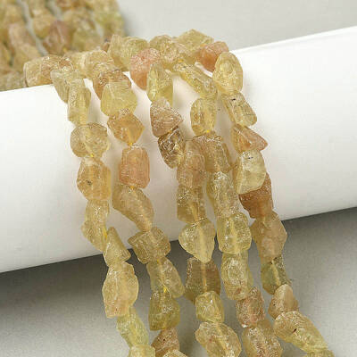 Raw Rough Natural Yellow Apatite Beads Strands