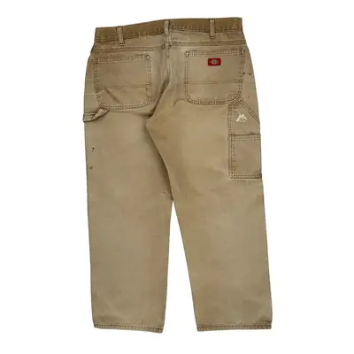Dickies Carpenter Trousers - 37? Waist Beige Cotton