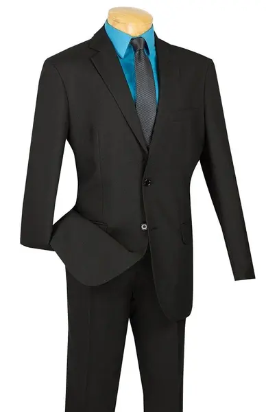 Vinci Men's 2-Piece Poplin Suit - Clean Cut Look - Discounted