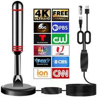 5600 Miles Long Distance Digital TV Antenna, 4K & 1080P HD TV Antenna with 2 Signal Amplifiers & USB Powered Cable, TV Antenn...