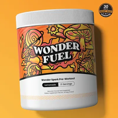Wonder Spark Pre-Workout l All Natural Adaptogen & Mushroom Packed Energy Supplement for Performance, Pump, Focus and Strengt...