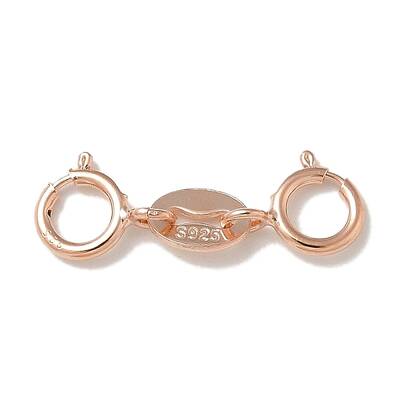 S925 Sterling Silver Double Spring Ring Clasps