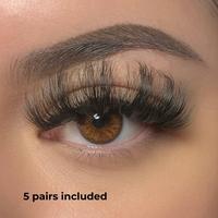 5 Pairs of “Icy” 3D Lashes, a luxurious and high-quality set of false eyelashes designed to give you a bold and sultry lo...