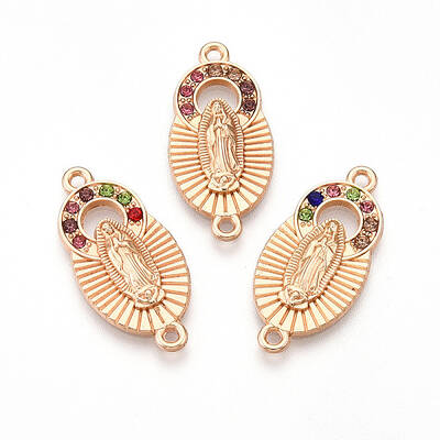 Alloy Rhinestone Connector Charms