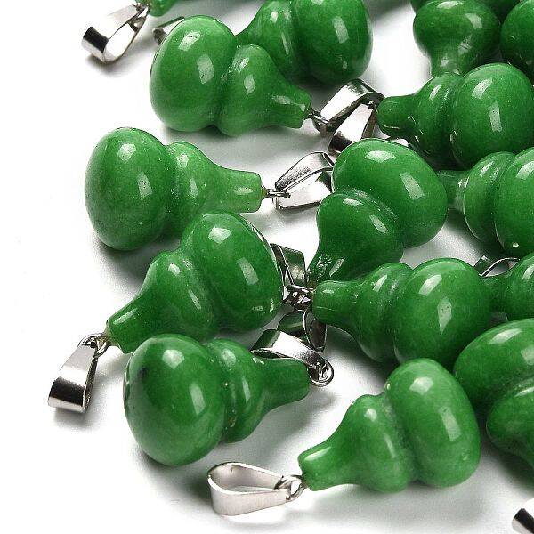 Dyed Natural White Jade Pendants