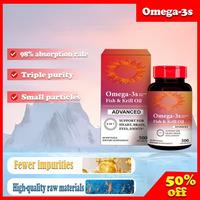Healthy and pure Antarctic fish and shrimp oil Phospholipid Omega-3 high purity fish and shrimp oil Soft capsules each contai...