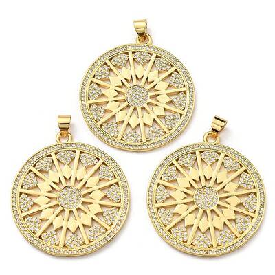 Brass with Cubic Zirconia Pendants