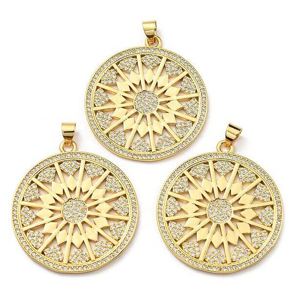 Brass with Cubic Zirconia Pendants