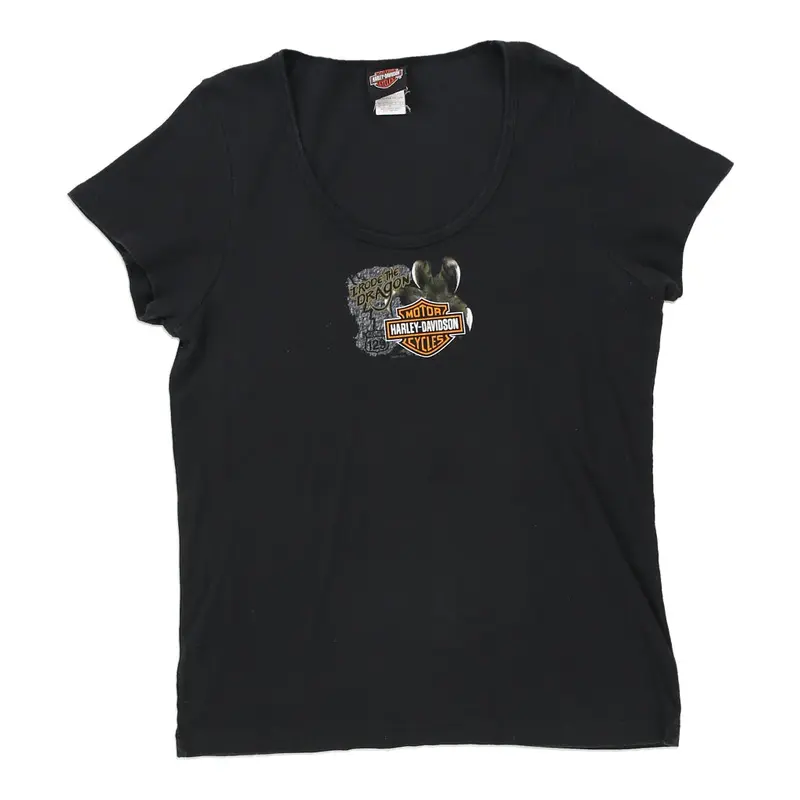 Smoky Mountain Harley Davidson T-Shirt - XL Black Cotton