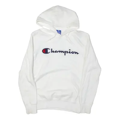 CHAMPION Hoodie White Pullover Mens S