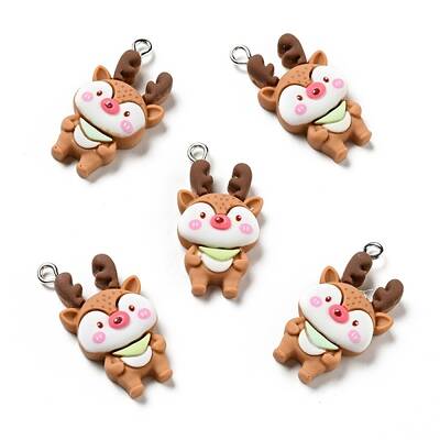 Christmas Opaque Resin Pendants