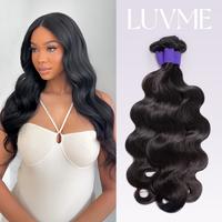 LUVME Upgraded 13A 100%  Virgin Remi Human Hair (100+/-5g) Dye. Perm. High-End Salon Hair Body Wave Deep Wave Silky Straight ...